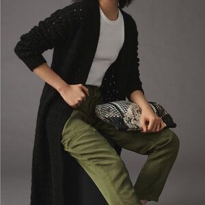 Anthropologie Black Open-Knit Cardigan